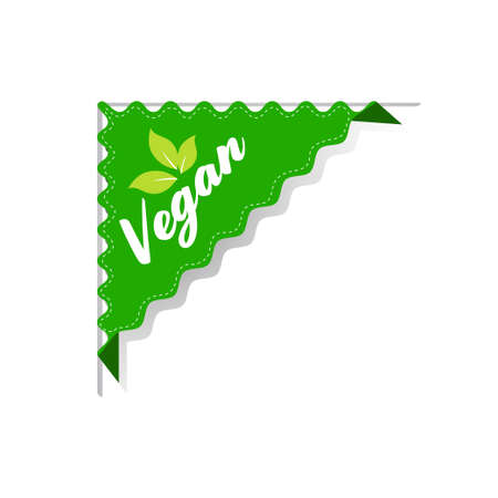 natural organic healthy vegan market logo fresh food sticker emblem badge design vector illustrationのイラスト素材