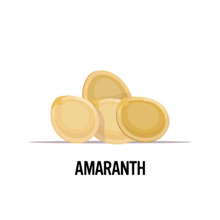 amaranth seeds organic healthy vegetarian food on white background vector illustrationのイラスト素材