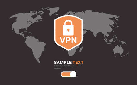 virtual private network web security privacy concept secure vpn connection personal data protectionのイラスト素材