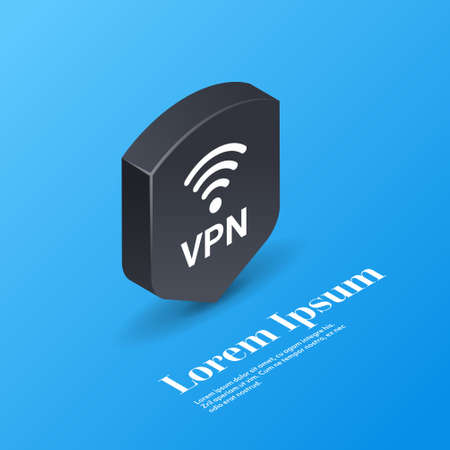 virtual private network web security privacy concept secure vpn connection personal data protectionのイラスト素材