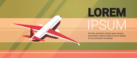 airport with parked airplane at taxiway coronavirus pandemic quarantine covid-19 concept empty no...