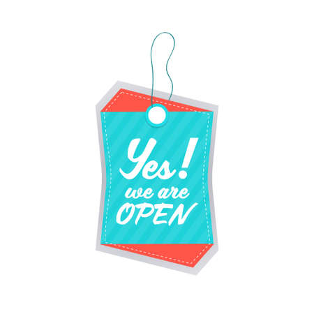 yes we are open grand opening invitation tag coronavirus quarantine is over advertising campaignのイラスト素材