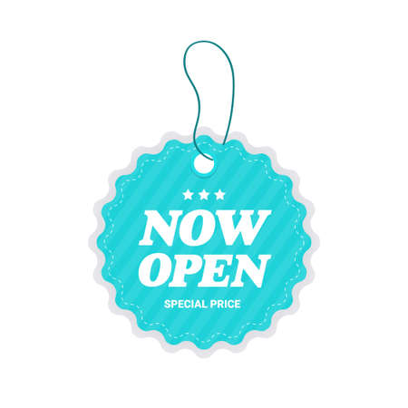 now open discount tag coronavirus quarantine is over advertising campaign conceptのイラスト素材