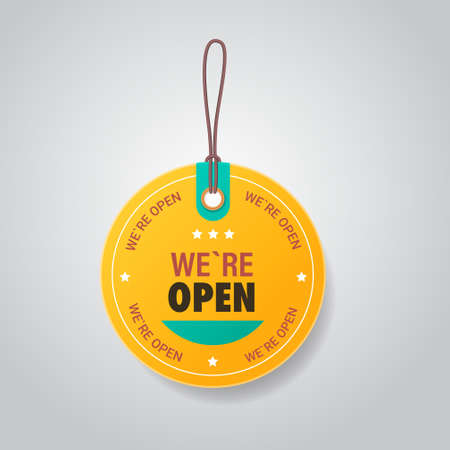 we are open tag coronavirus quarantine over advertising campaign concept