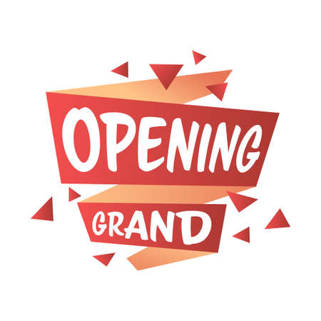 grand opening sticker coronavirus quarantine is over advertising campaign conceptのイラスト素材