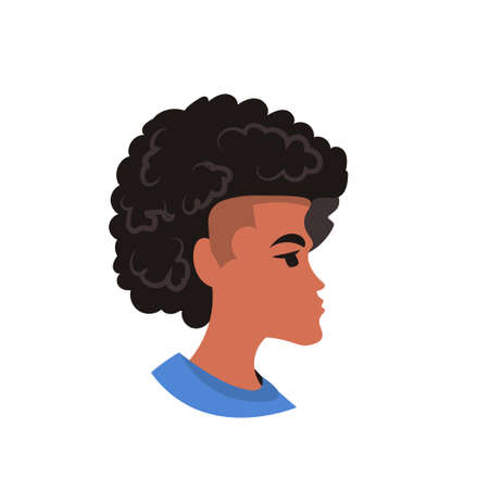 african american woman against racial discrimination black lives matter concept social problems of racism portrait vector illustrationのイラスト素材