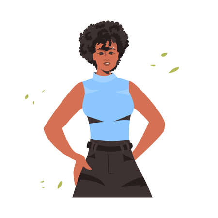 african american woman against racial discrimination black lives matter concept social problems of...