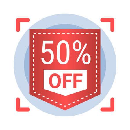 big opening 50 percent off sticker coronavirus quarantine is over advertising campaign conceptのイラスト素材