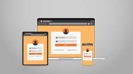 laptop tablet and smartphone screns cross platform application development adaptive user interface