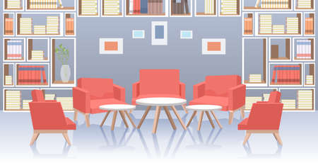 modern office lobby hall interior social distancing coronavirus epidemic protection self isolationのイラスト素材