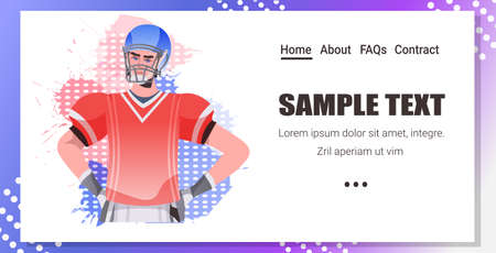 american football player holding USA flag and helmet happy labor day celebration concept