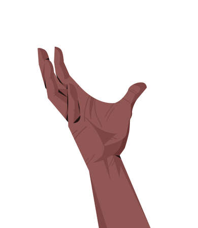 african american human hand showing gesture communication language gesturing conceptのイラスト素材