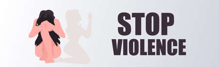 scared terrified woman crying and praying stop violence and aggression concept full length