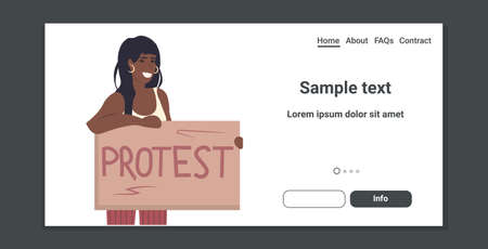 woman activist protesting holding protest placard feminist demonstration girl power movement rights protection women empowerment concept horizontal copy spaceのイラスト素材
