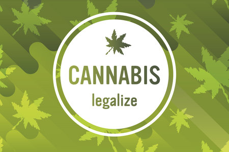 medical cannabis or marijuana leaves ganja legalize drug consumption concept horizontalのイラスト素材