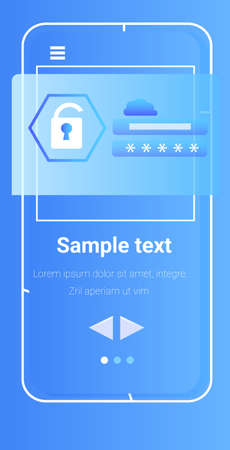 mobile app protection shield data privacy security conceptのイラスト素材