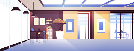 empty no people coworking area modern office interiorのイラスト素材