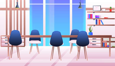 modern coworking area empty no people office meeting room interior horizontalのイラスト素材