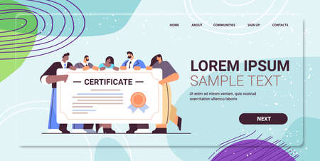 graduated students holding certificate happy graduates celebrating academic diploma degree university educationのイラスト素材