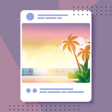 beautiful photo of nature on smartphone screen blogging social network blog post social media addiction conceptのイラスト素材