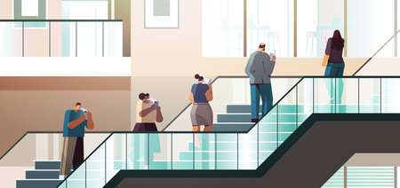 addicted businesspeople using digital gadgets business people active in social networks digital...