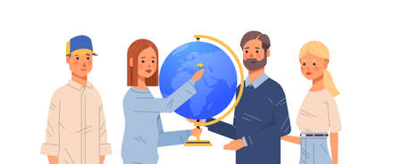 people against war Ukrainian characters with globe pray for Ukraine peace and freedom save Ukraine from russiaのイラスト素材