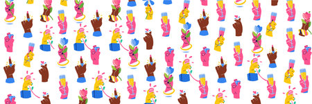 mix race hands holding gift boxes international happy womens day holiday celebration concept