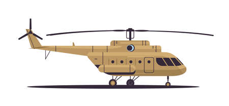 Ukrainian camouflaged attack helicopter special battle transport military equipment conceptのイラスト素材