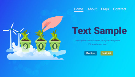 money growth in soil with green leaves sustainable ESG development carbon credit concept responsibility of co2 emissionのイラスト素材