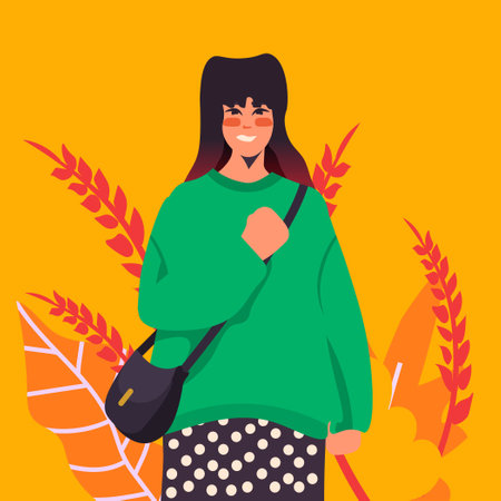 girl in trendy clothes posing on camera generation Z lifestyle concept new modern demography trendのイラスト素材