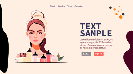 beauty woman with perfect makeup beautiful professional make-up salon make up fashion conceptのイラスト素材