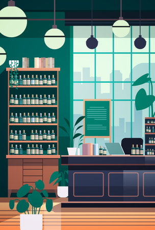 modern loft interior of open space home office with furniture for corporate or freelance workのイラスト素材