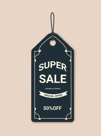 online shopping tag promo sticker hot sale best price icon special offer promotion discount coupon verticalのイラスト素材