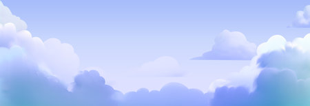 blue sky with clouds greeting card shopping poster or voucher holiday celebration concept horizontal