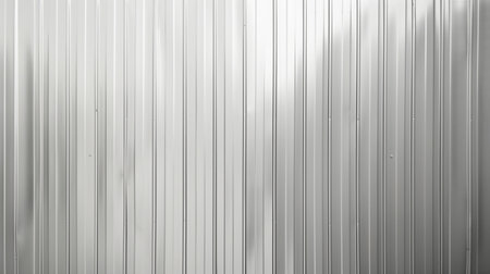 Metallic Grey Corrugated Aluminum Sheet Texture Backgroundの素材