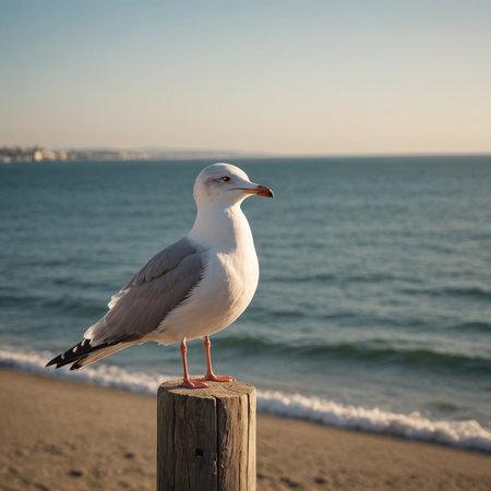 Majestic Seagull Coastal Serenityの素材