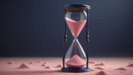 Pink Sands of Time on Navy Gradient  Time Management Conceptの素材