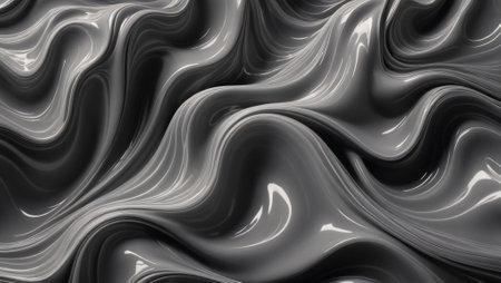 Translucent Waves Ethereal Grey 3D Texture Patternの素材