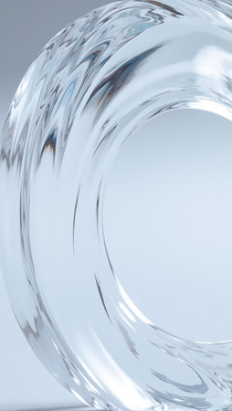 Shiny clear acrylic sheet reflecting lightの素材