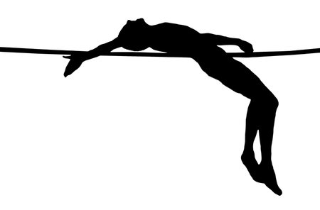 high jump silhouetteの写真素材