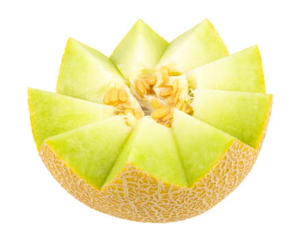 melon isolated on white background の写真素材