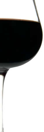 red wine glass isolated in white backgroundの写真素材