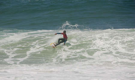 SANTA CRUZ, PORTUGAL - AUGUST 3: Rip Curl Gromsearch Sub 12 - Ocean Spirit, Francisco Almeida , August  3, 2010 in Santa Cruz, Portugal のeditorial素材