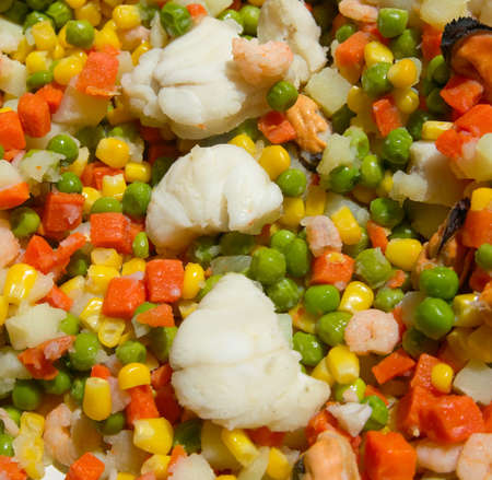 view of  mediterranean  seafood saladの写真素材