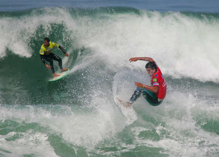 FIGUEIRA DA FOZ, PORTUGAL - SEPTEMBER 14 : Jeronimo Vargas (BRA) in ASP World Qualifier 6 stars Lusiaves Figueira Pro 2010 September 14, 2010 in Figueira da Foz, Portugalのeditorial素材
