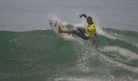 FIGUEIRA DA FOZ, PORTUGAL - SEPTEMBER 14 : Francisco Bellorin  (VEN) in ASP World Qualifier 6 stars Lusiaves Figueira Pro 2010 September 14, 2010 in Figueira da Foz, Portugalのeditorial素材