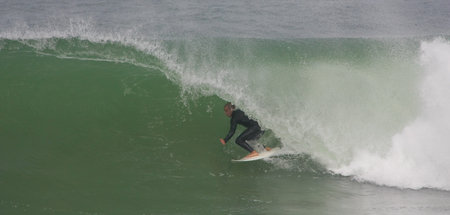PENICHE, PORTUGAL - OCTOBER 05 : Tiago Pires (PRT) Practice to Rip Curl Pro 2010 October 5, 2010 in...
