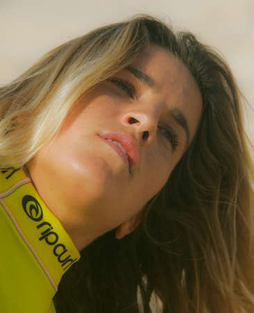 PENICHE, PORTUGAL - OCTOBER 07 : Bruna Schmitz (BRA) in Rip Curl Pro 2010 - Women Round 1 October 7, 2010 in Peniche, Portugalのeditorial素材