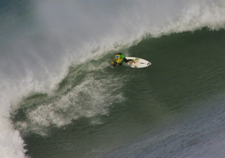 PENICHE, PORTUGAL - OCTOBER 09 : Claire Bevilacqua (AUS) in Rip Curl Pro 2010 - Semi Finals October 9, 2010 in Peniche, Portugalのeditorial素材