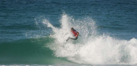 PENICHE, PORTUGAL - OCTOBER 12 : Mick Fanning (AUS) in Rip Curl Pro 2010 round 3 October 12, 2010 in Peniche, Portugalのeditorial素材
